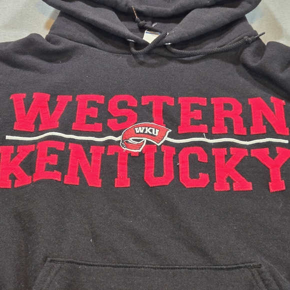 Champion Black Hoodie with Red Western Kentucky Design - Picture 2 of 6